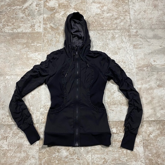lululemon athletica Jackets & Blazers - Lululemon Dance Studio Jacket III Reversible Women’s 4 Full Zip Stripes Black